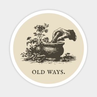 Traditional Mortar and Pestle Old Ways Illustration Magnet